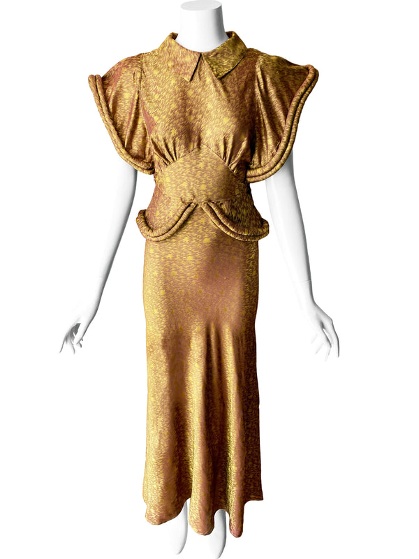1930s Art Deco Changeant Gown