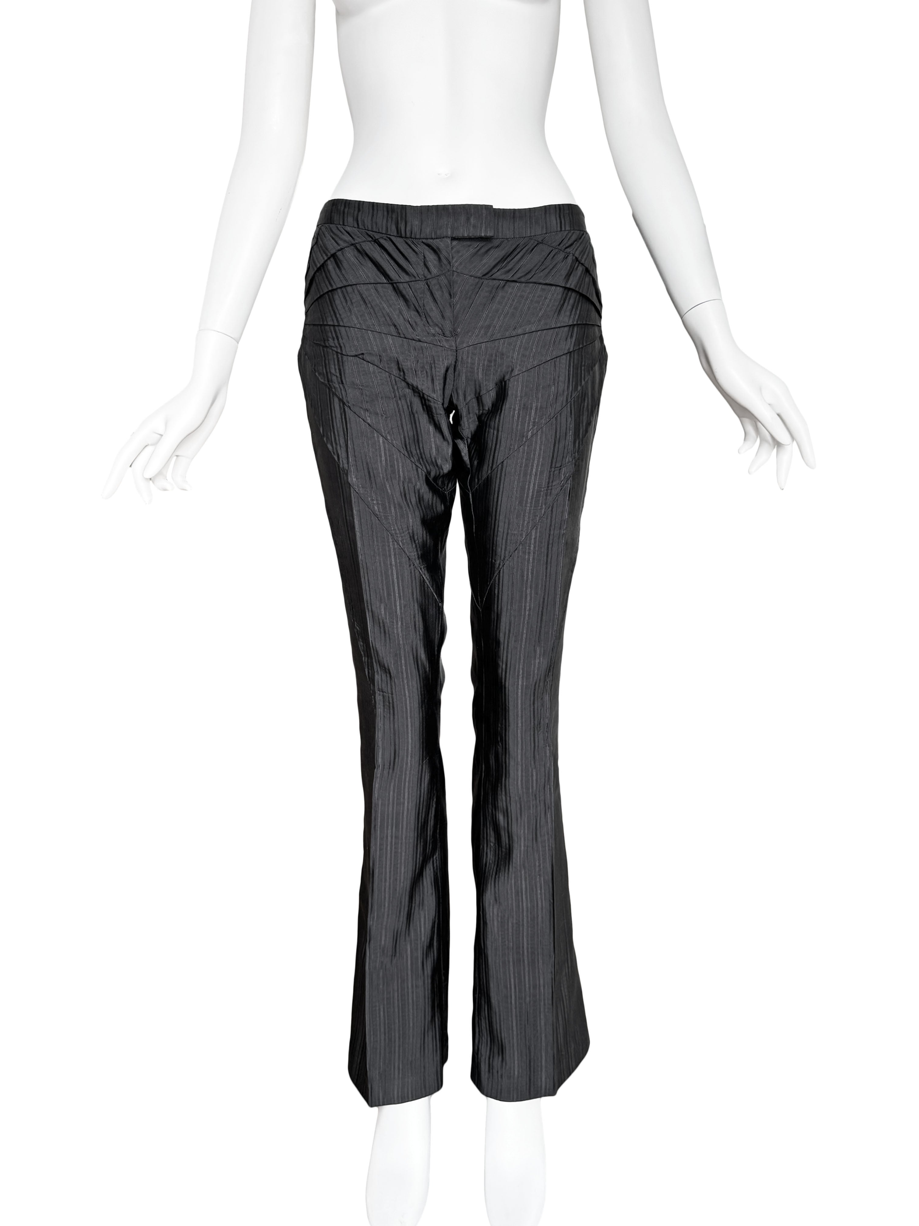 Alexander McQueen A/W 2003 'Scanners' Black Silk Trousers – Sweet