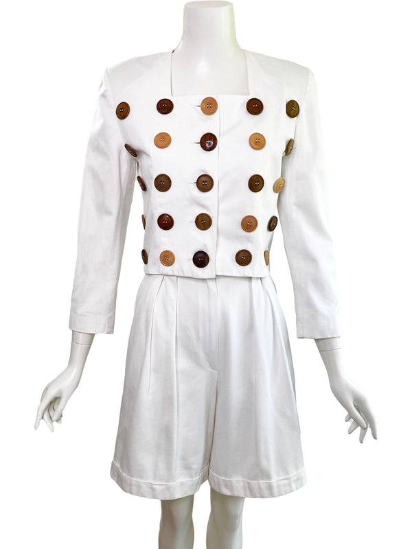 Patrick Kelly Iconic S/S 1989 Buttons Suit