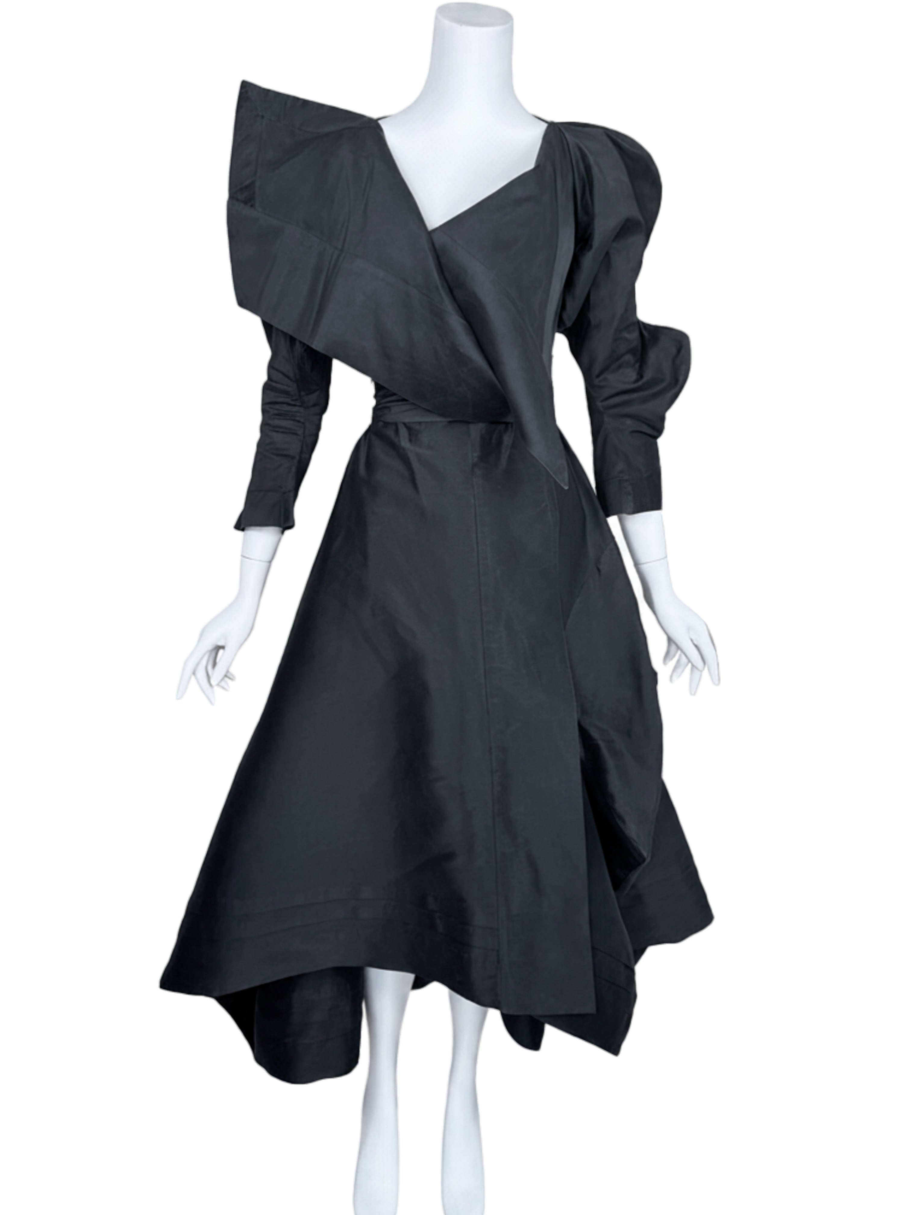 vivienne westwood gold label dress Vivienne Westwood Gold Label Black Jersey One Shoulder Dress The Kit Vintage