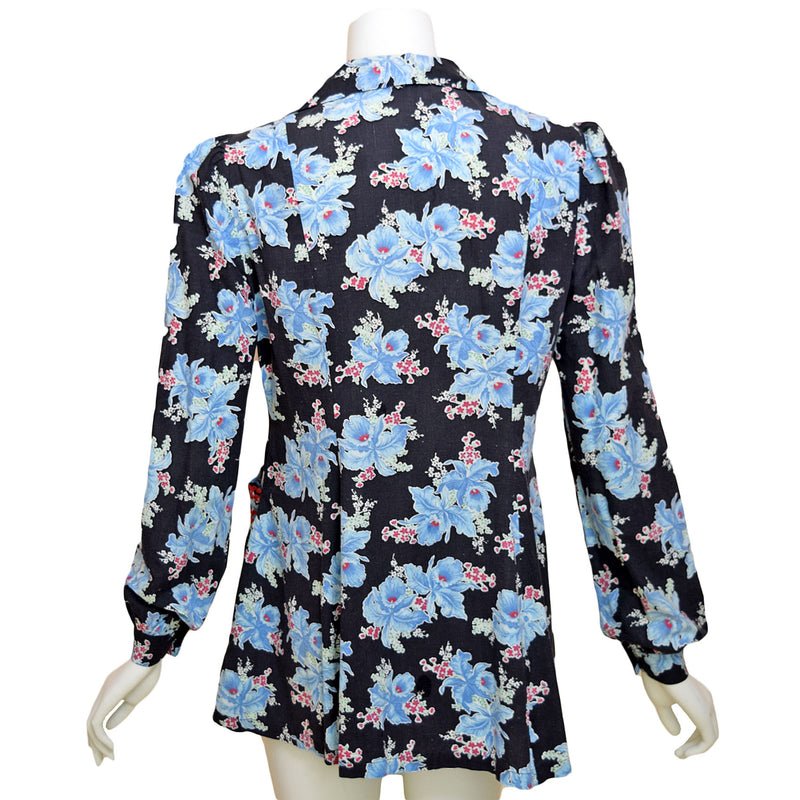 1940s Orchid Print Shirt