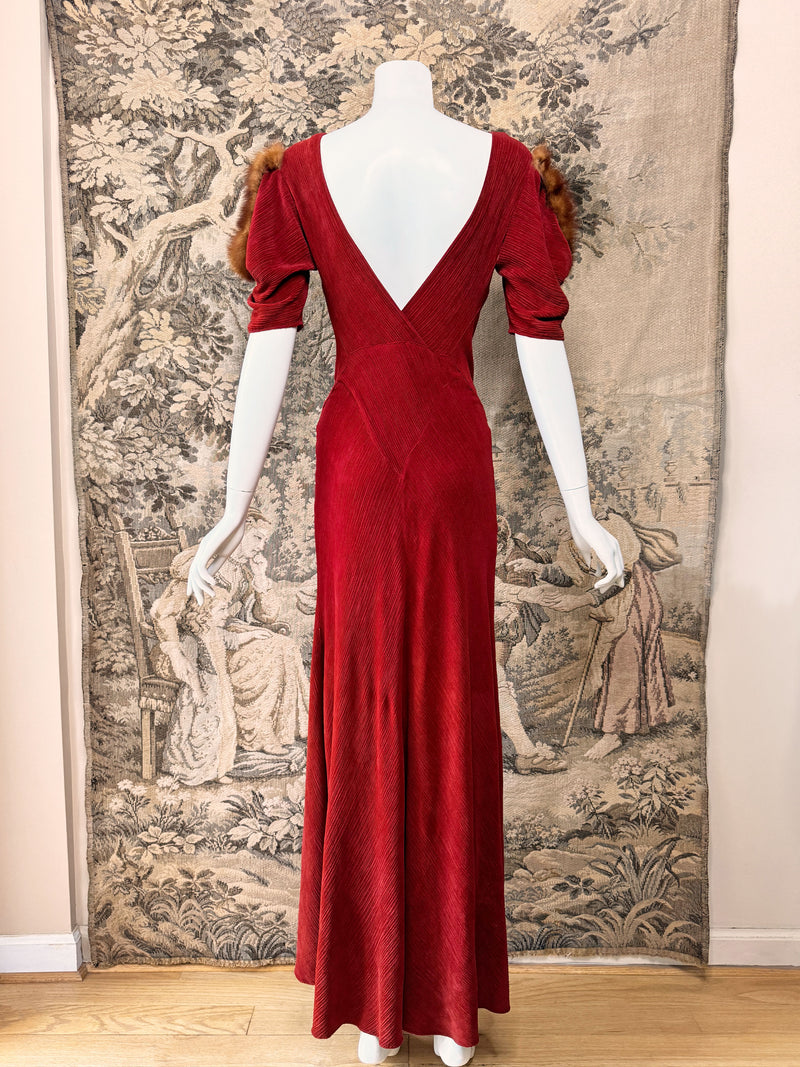 Art Deco 1930s Maxi Dress