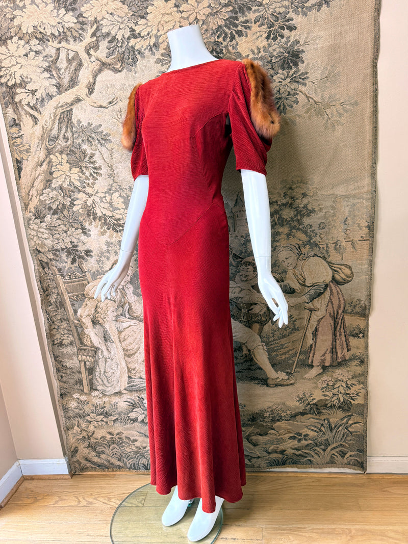 Art Deco 1930s Maxi Dress