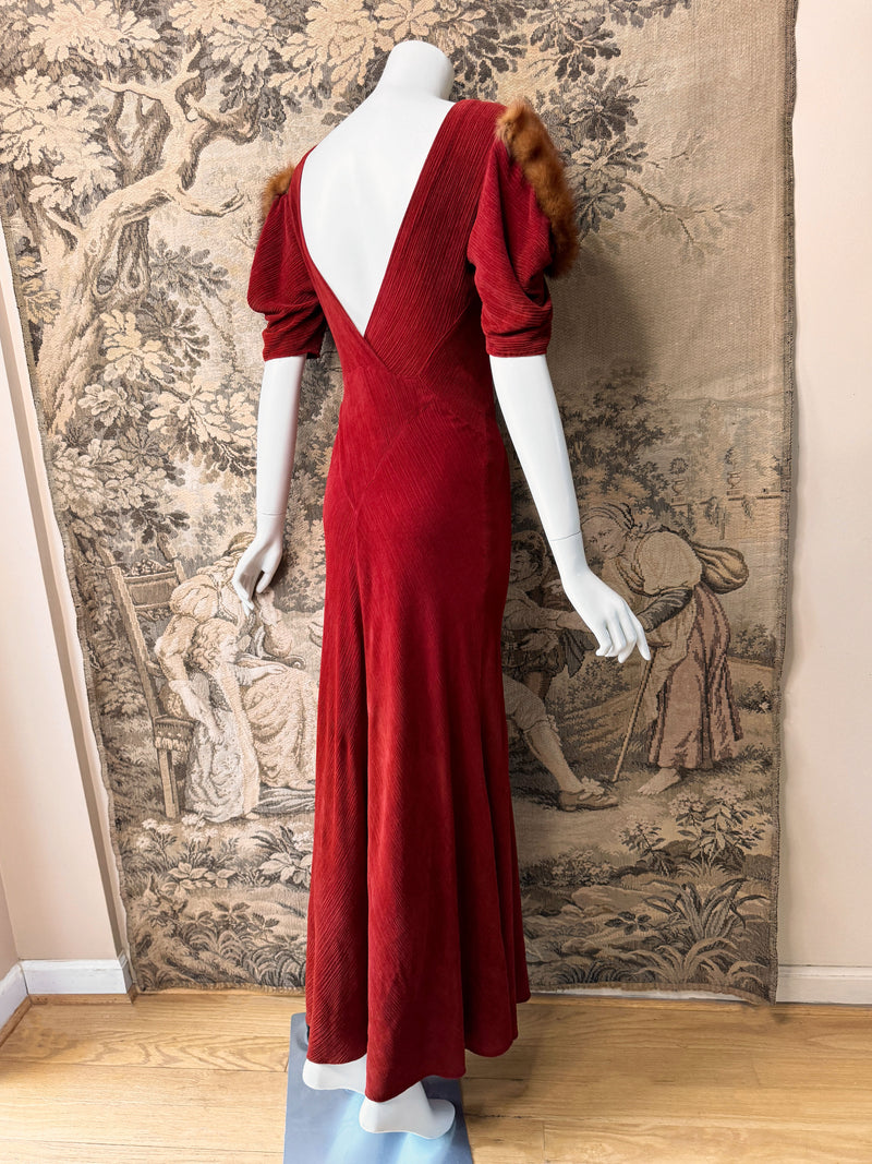 Art Deco 1930s Maxi Dress