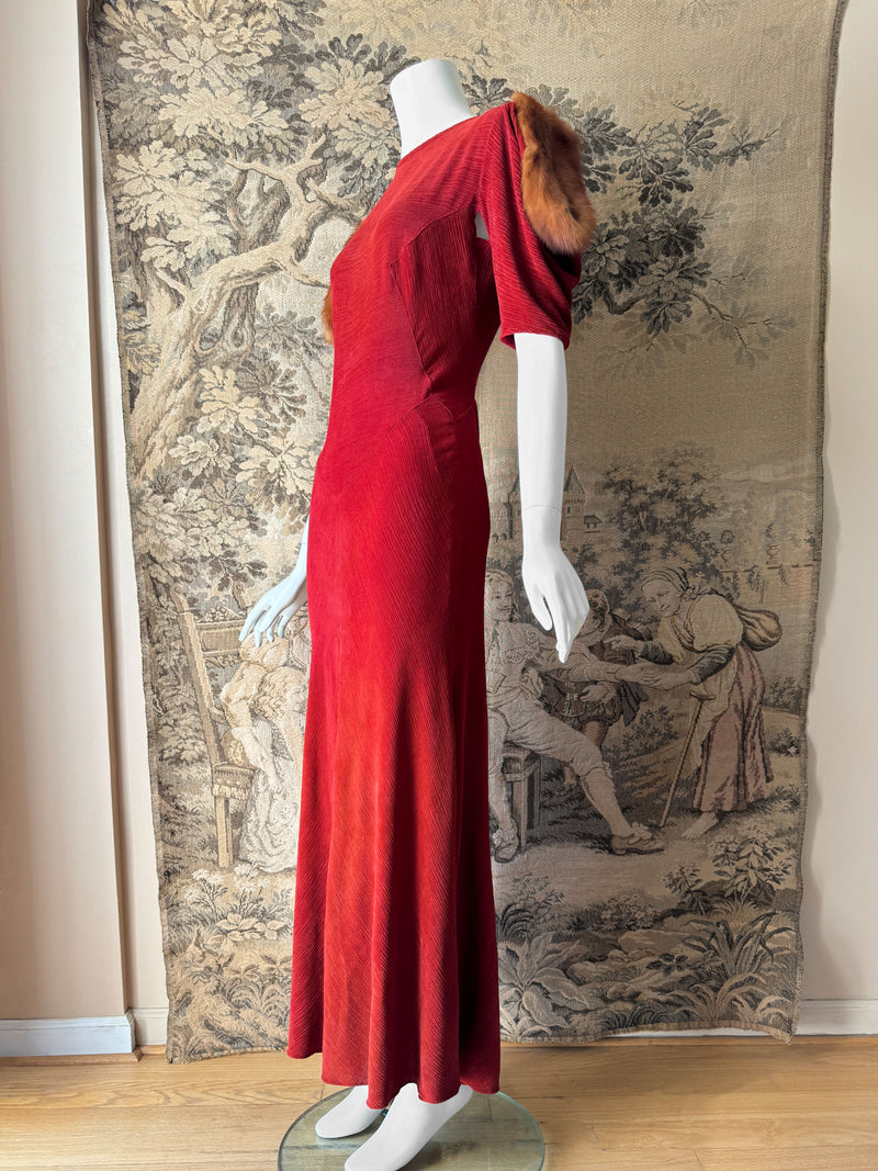 Art Deco 1930s Maxi Dress