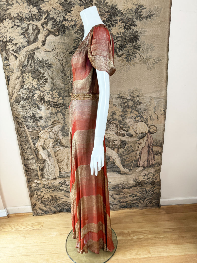 Art Deco 1930s Lamé Gown