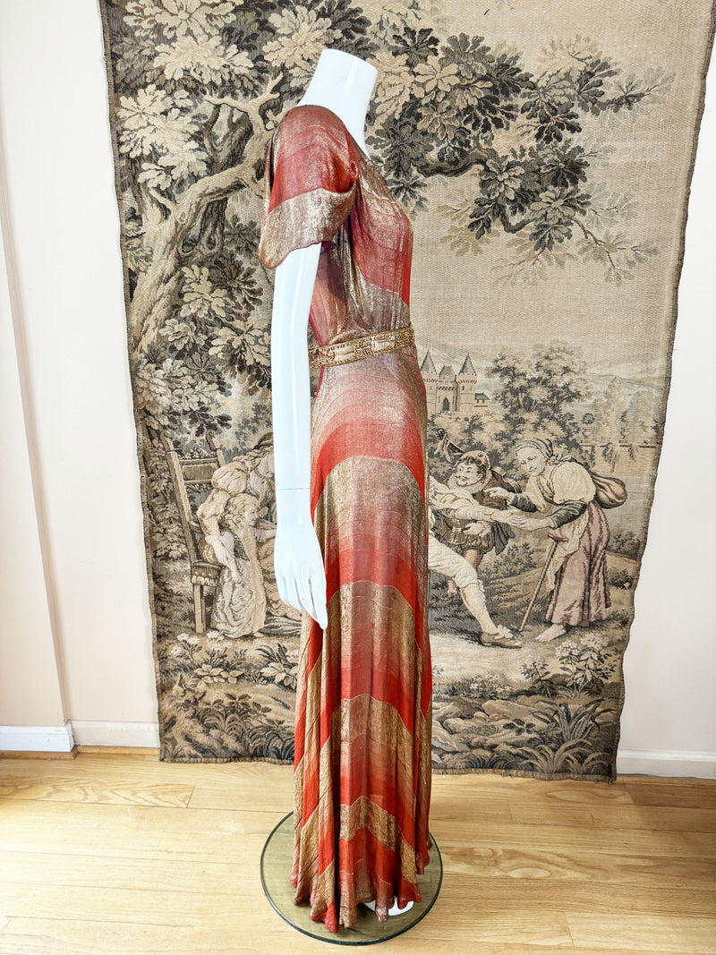 Art Deco 1930s Lamé Gown