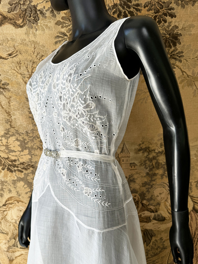 Art Deco 1930s Silk Organza Gown