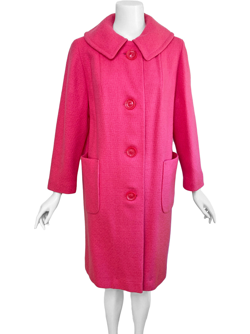 1960s Vibrant Pink Coat