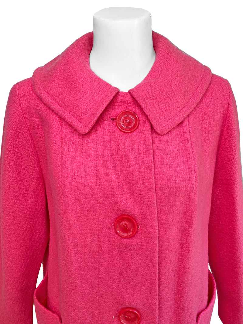 1960s Vibrant Pink Coat