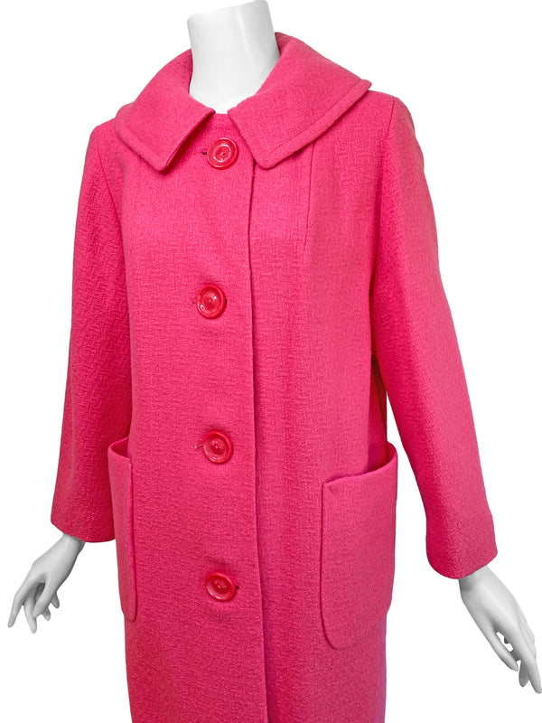 1960s Vibrant Pink Coat