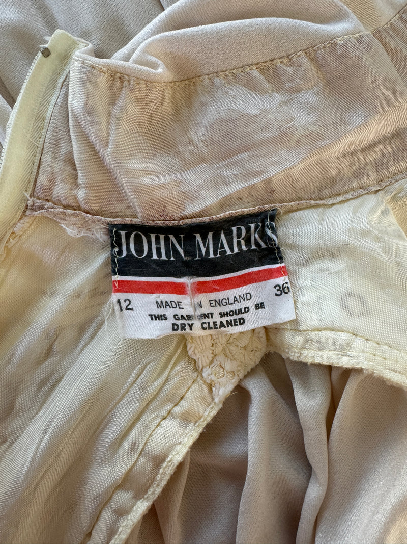 John Marks 1970s Balloon Sleeve Maxi Dress