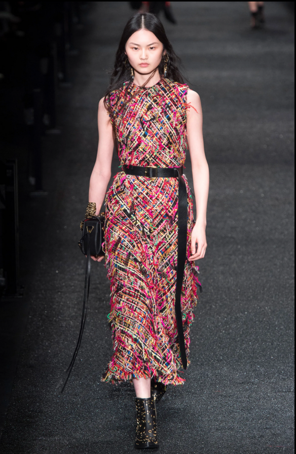 Alexander McQueen A/W 2017 Tweed Maxi Dress