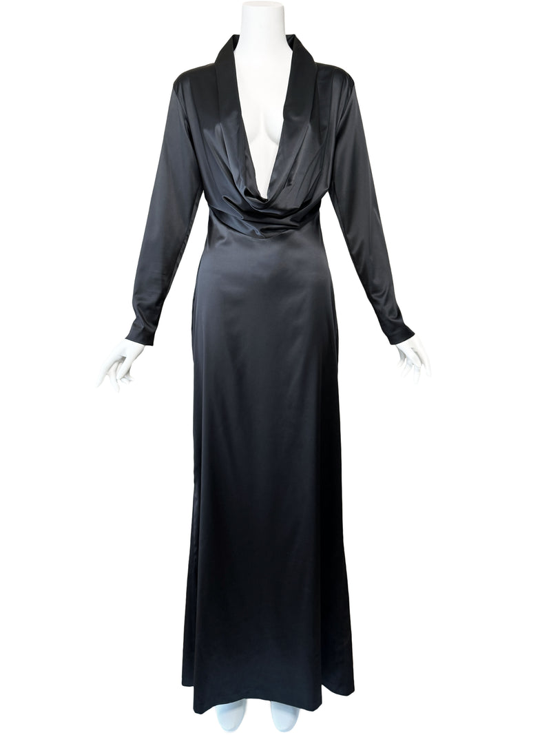 alexander mcqueen silk maxi dress Alexander McQueen Silk Floral Asymmetric Maxi Dress