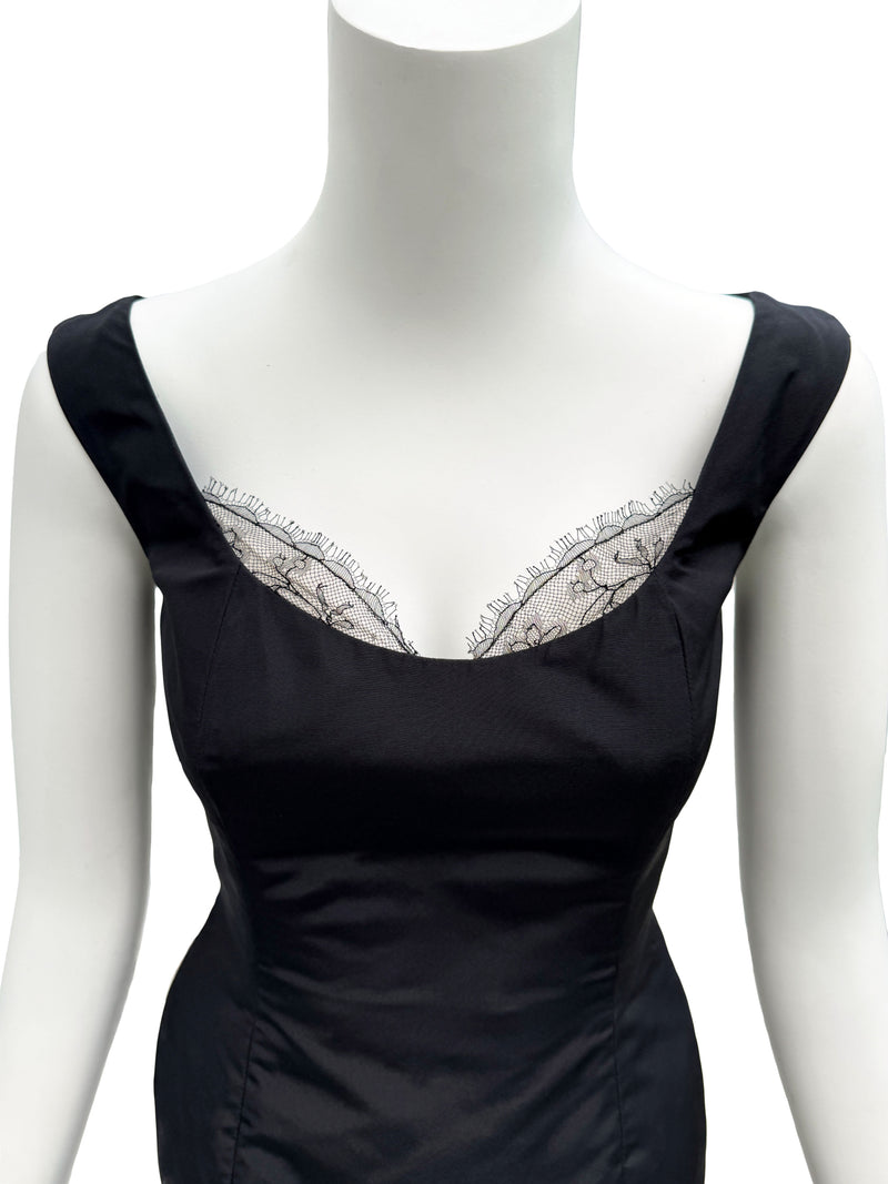 Alexander McQueen A/W 2005 Black Silk Wiggle Dress