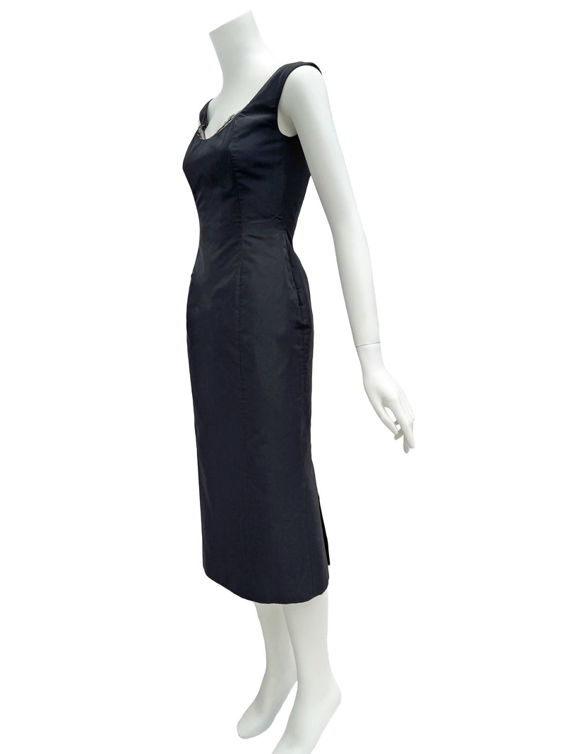 Alexander McQueen A/W 2005 Black Silk Wiggle Dress