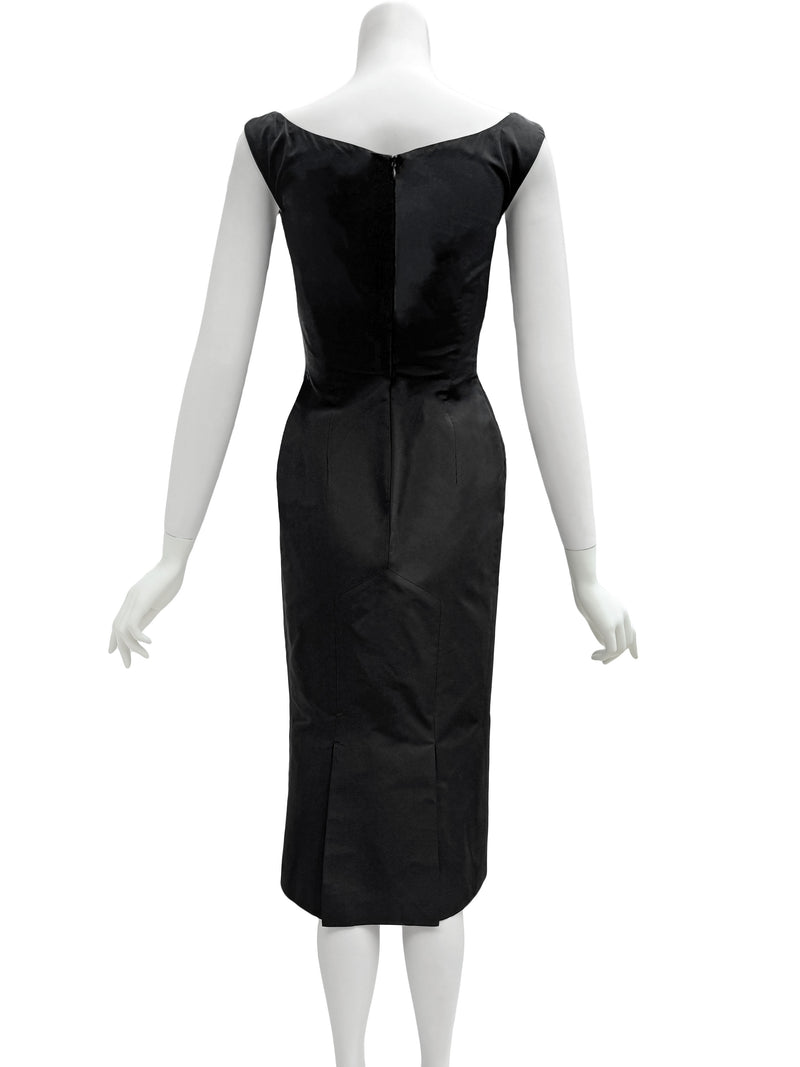 Alexander McQueen A/W 2005 Black Silk Wiggle Dress Sweet Disorder Vintage Alexander McQueen A/W 2005 Black Silk Wiggle Dress Sweet Disorder Vintage