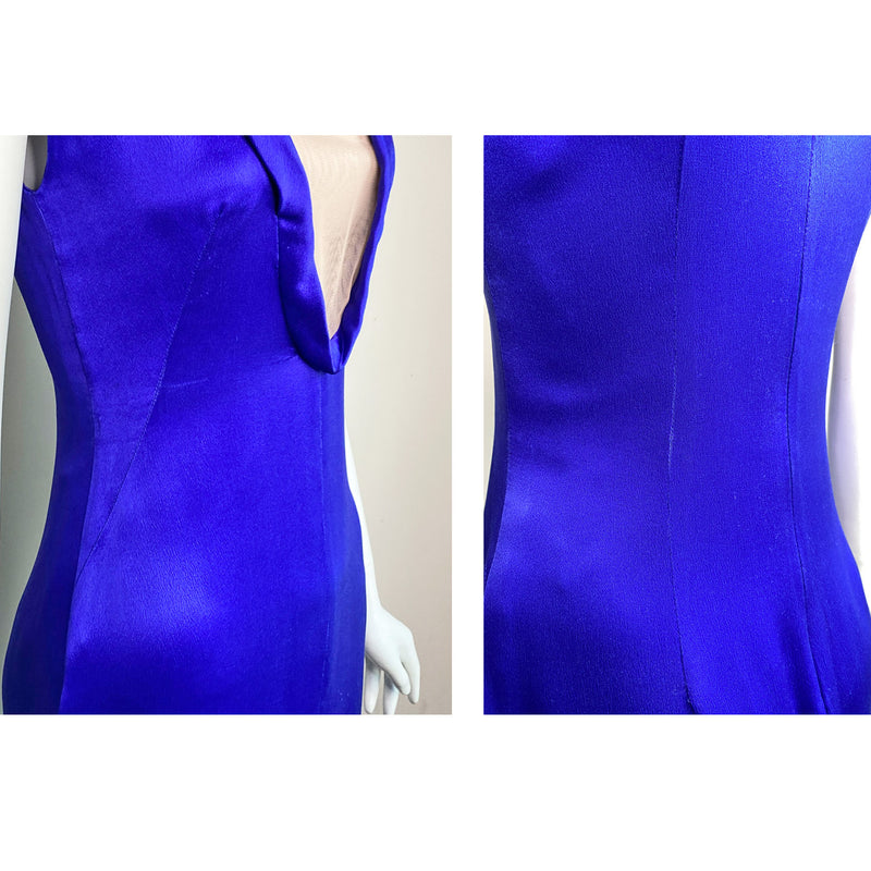 Alexander McQueen 2009 Cobalt Maxi Dress