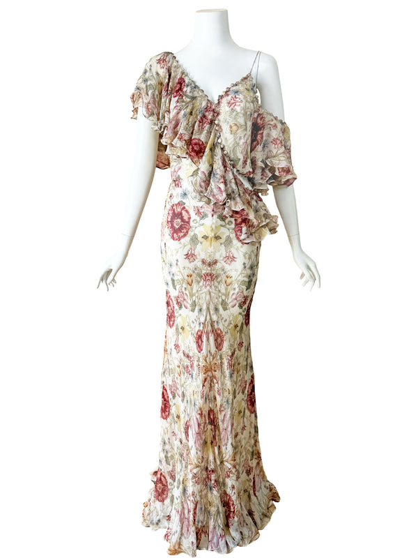 Alexander McQueen By Sarah Burton Spring 2016 Floral Maxi Dress