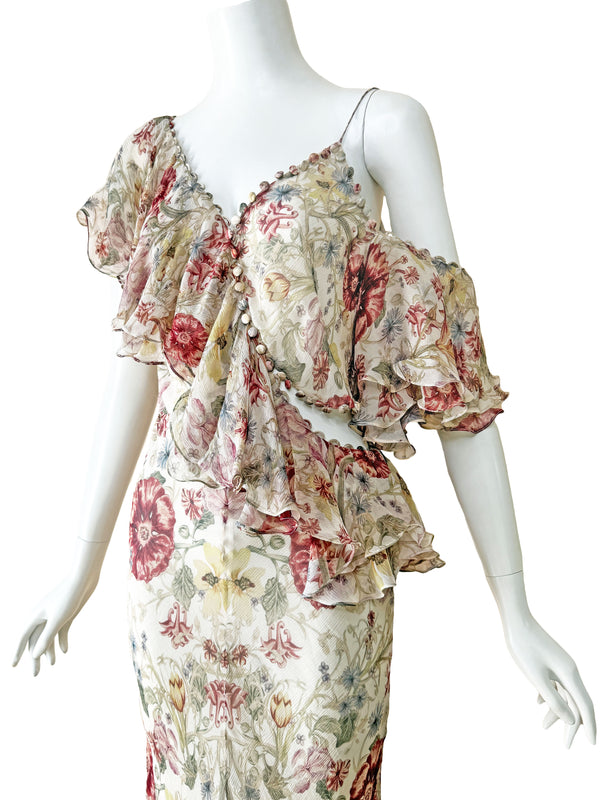 Alexander McQueen By Sarah Burton Spring 2016 Floral Maxi Dress