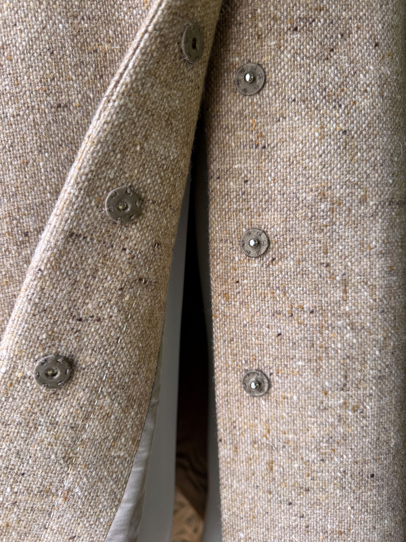Alexander McQueen A/W 2002 Brown Wool & Leather Coat