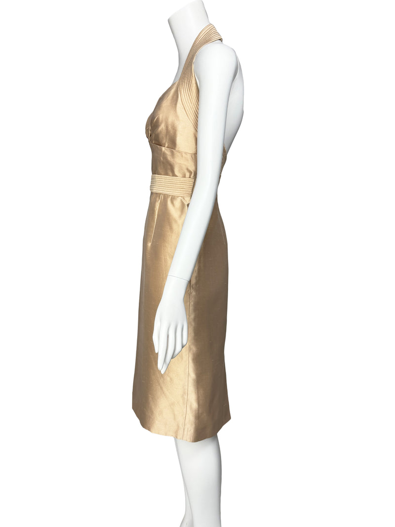 Alexander McQueen Spring 2006 Gold Silk  Dress