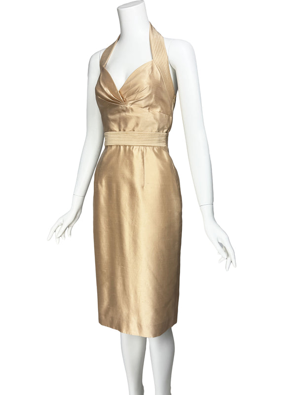 Alexander McQueen Spring 2006 Gold Silk  Dress