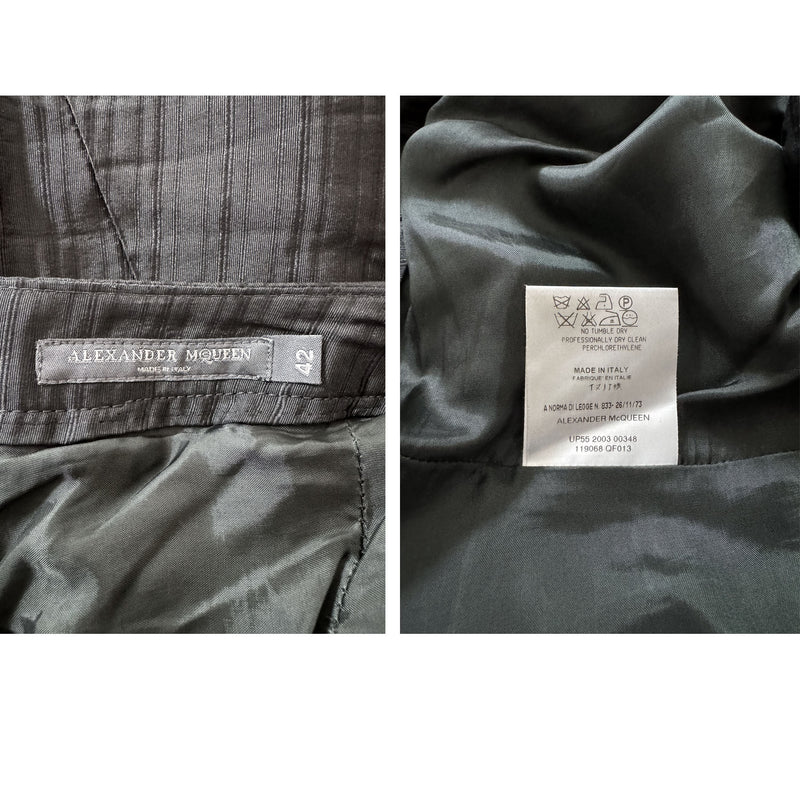 Alexander McQueen A/W 2003 'Scanners' Black Silk Trousers – Sweet