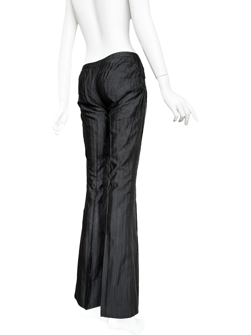 Alexander McQueen A/W 2003 'Scanners' Black Silk Trousers – Sweet