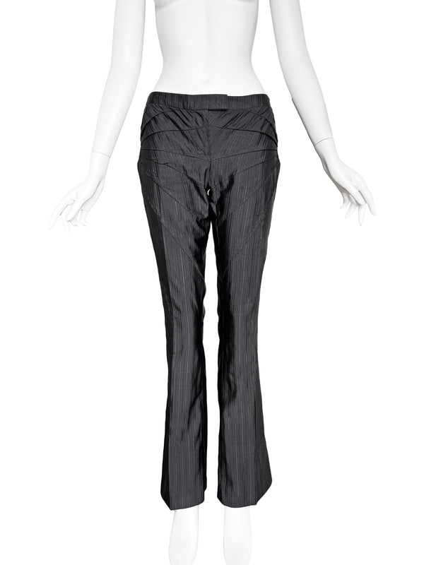 Alexander McQueen A/W 2003 'Scanners' Black Silk Trousers – Sweet
