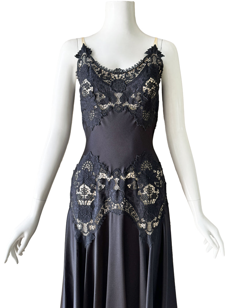 Alexander McQueen 2005 Silk & Lace Illusion Dress