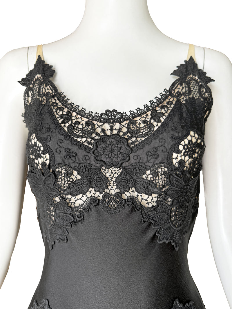 Alexander McQueen 2005 Silk & Lace Illusion Dress