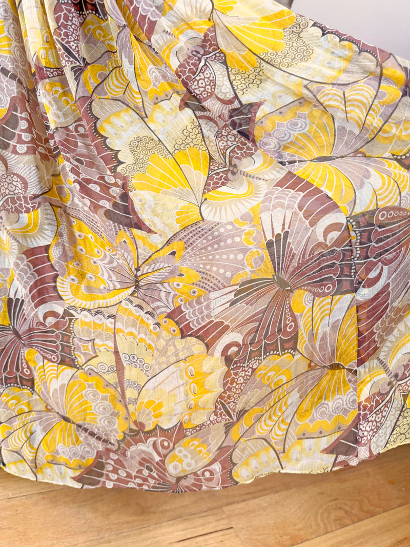 Ardanse 1920s Raoul Dufy Butterfly Print Dress