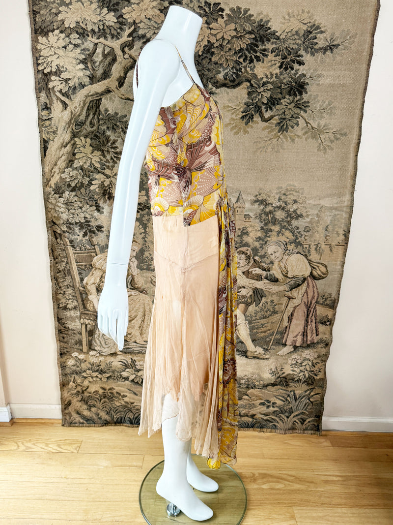 Ardanse 1920s Raoul Dufy Butterfly Print Dress