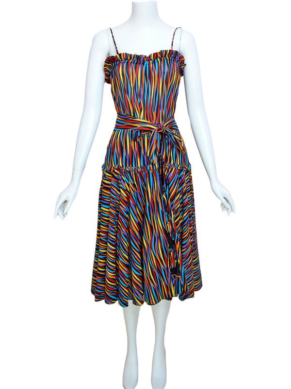 1980s Bodysuit & Reversible Skirt Set