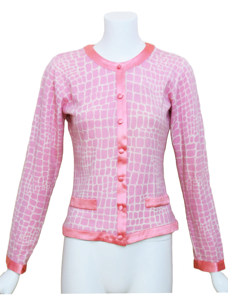 Blumarine Y2K Pink Cashmere Cardigan