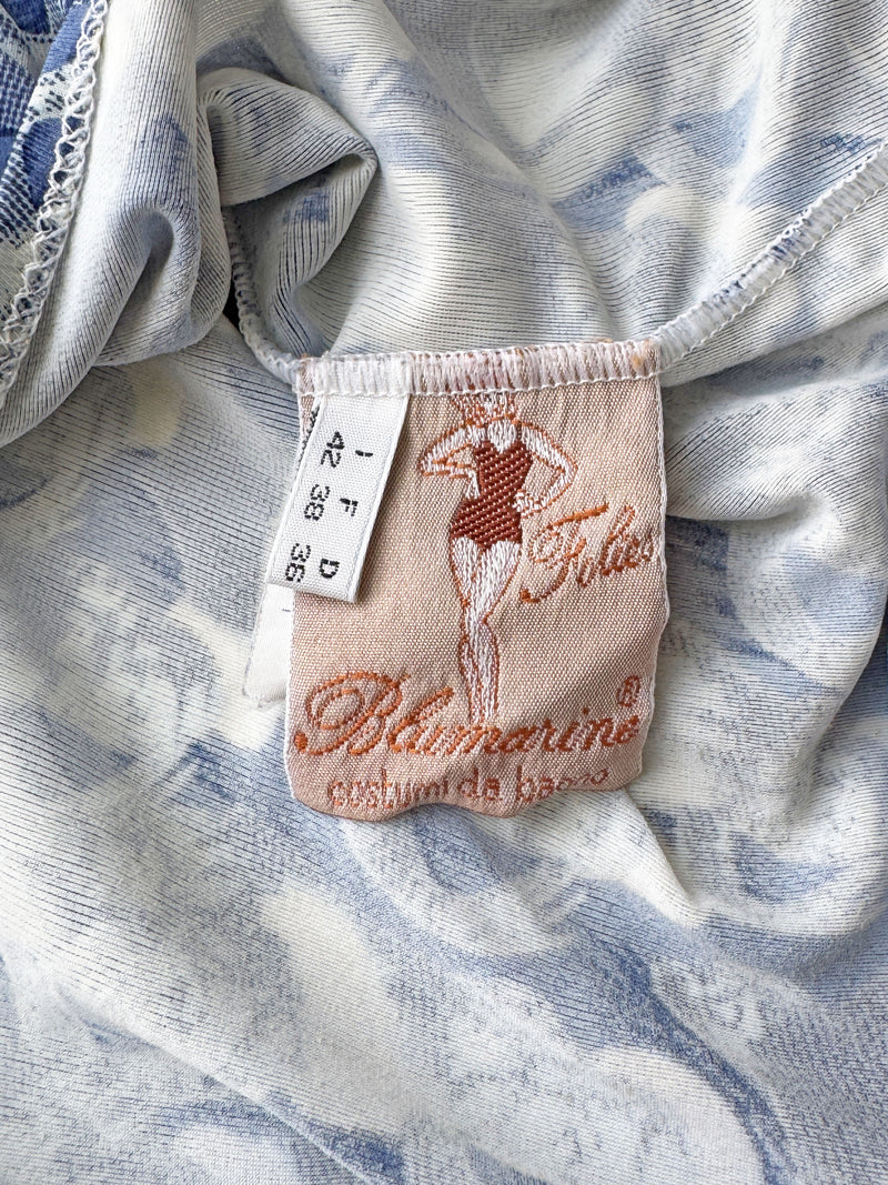 Blumarine Follies 1990s Pinup Girl Print Swimsuit