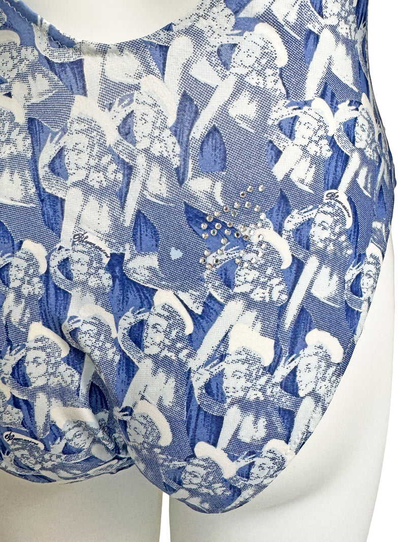 Blumarine Follies 1990s Pinup Girl Print Swimsuit