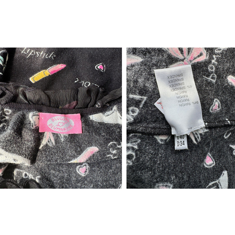 Blugirl Blumarine Y2K  Lipstick Print Top