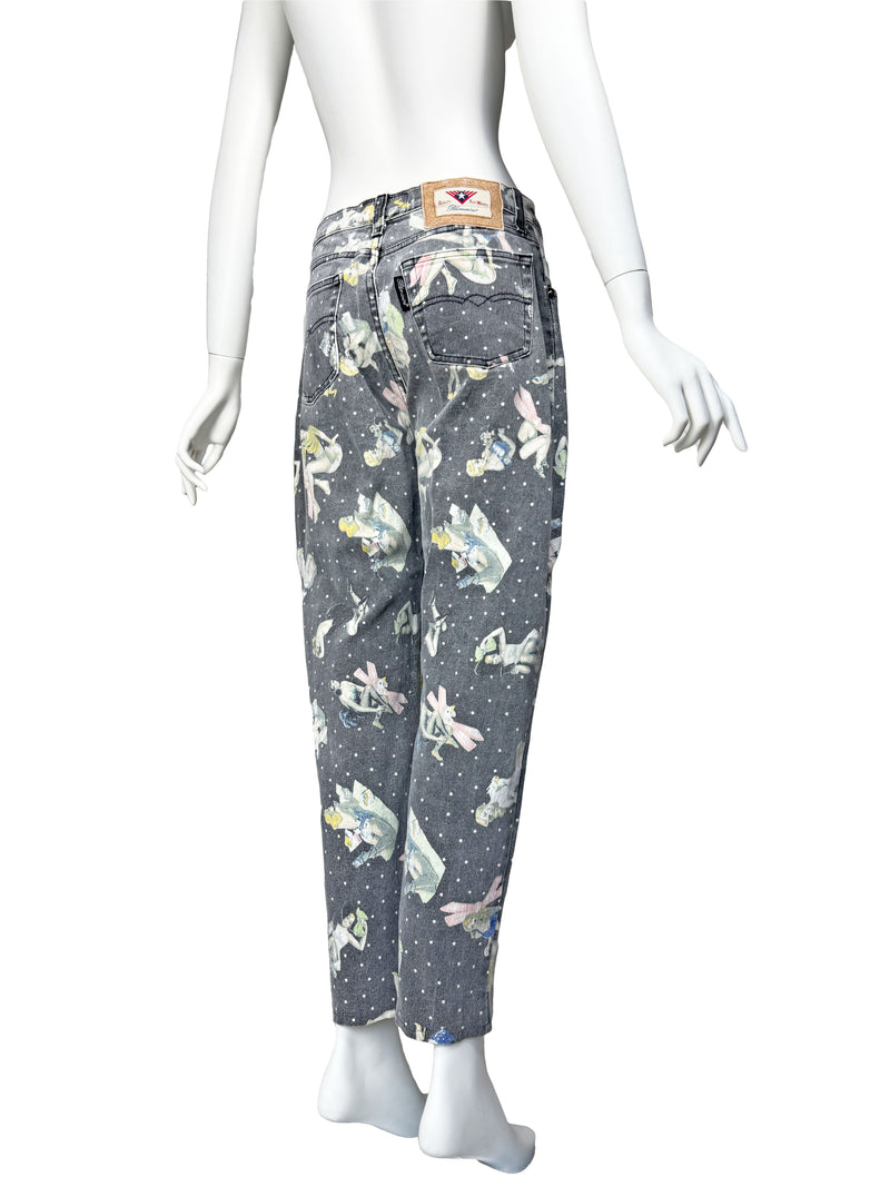 Blumarine Y2K Pinup Print Jeans