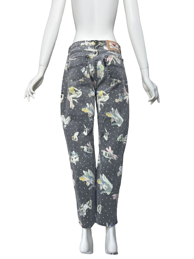 Blumarine Y2K Pinup Print Jeans