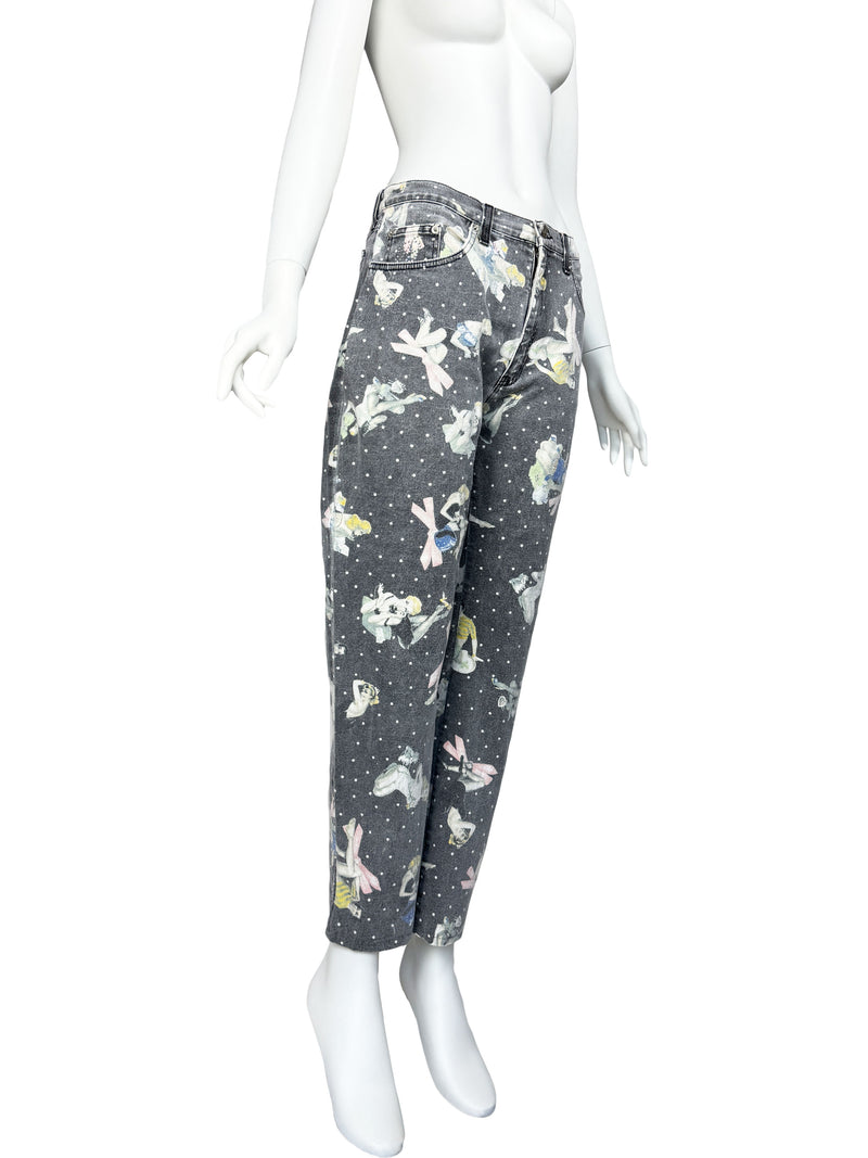 Blumarine Y2K Pinup Print Jeans