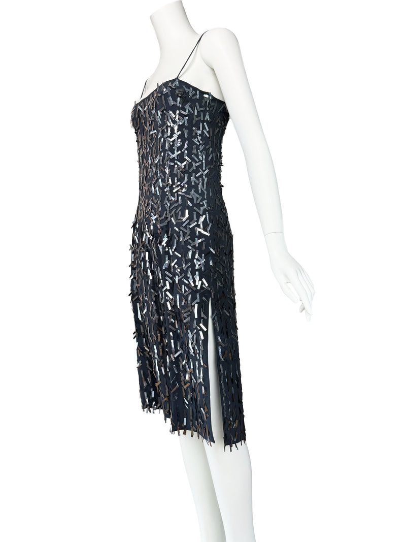 Blumarine Y2K Sequin Silk Midi Dress Sweet Disorder Vintage Blumarine Y2K Sequin Silk Midi Dress Sweet Disorder Vintage