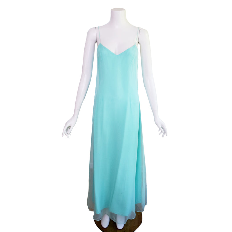 Victoria Royal 1970s Beaded Chiffon Caftan