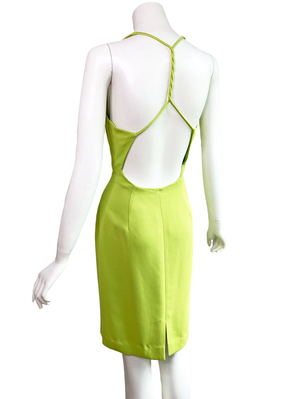 Cache Y2K Chartreuse Mini Dress