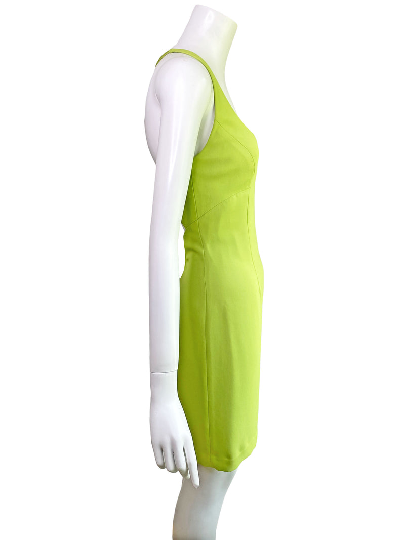 Cache Y2K Chartreuse Mini Dress