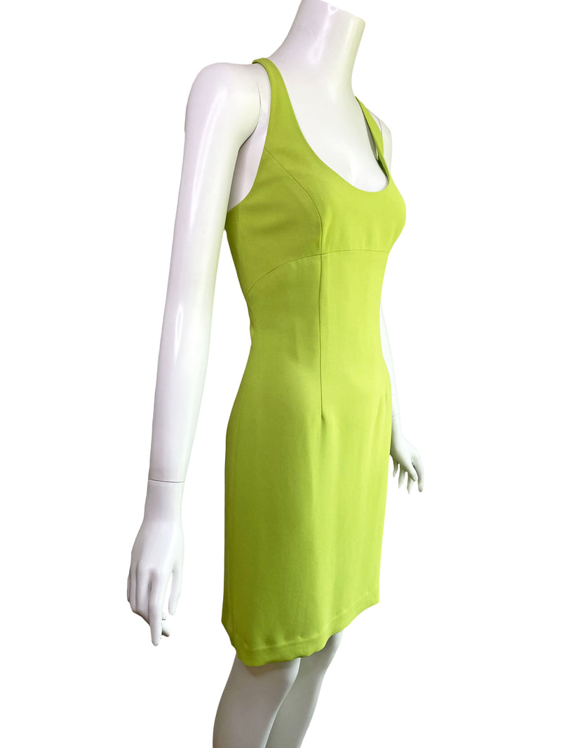 Cache Y2K Chartreuse Mini Dress