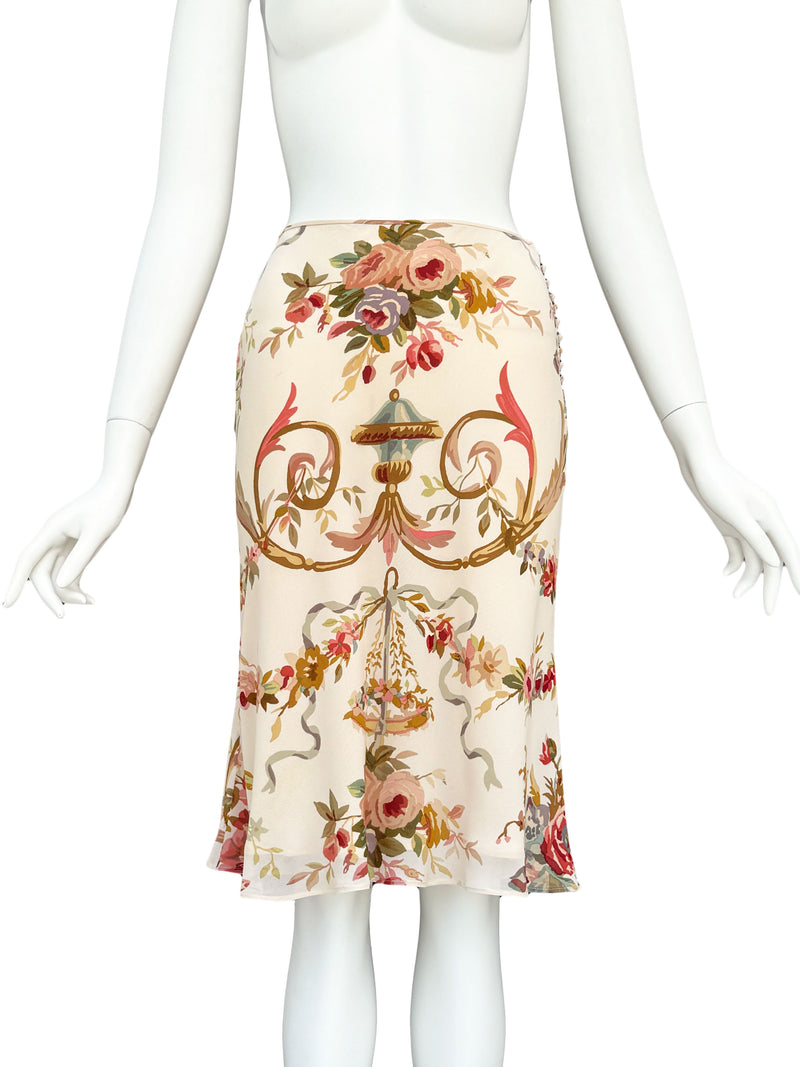 Dior by John Galliano A/W 2002 Chinoiserie Print Top & Skirt Set