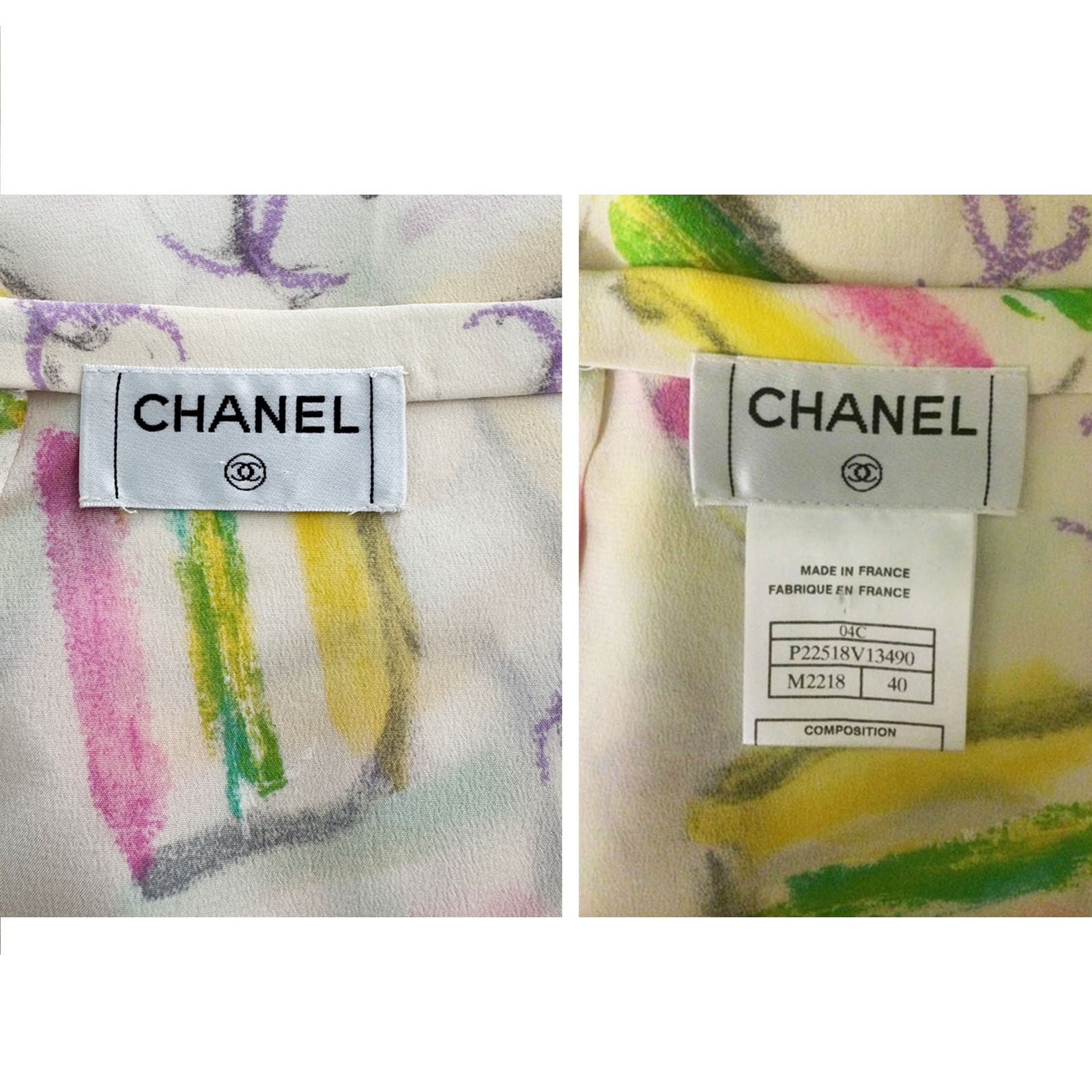 シャネル　04C アイスクリーム柄　スカート Chanel Cruise 2004 CC Logo and Cake Print Silk Skirt – Sweet
