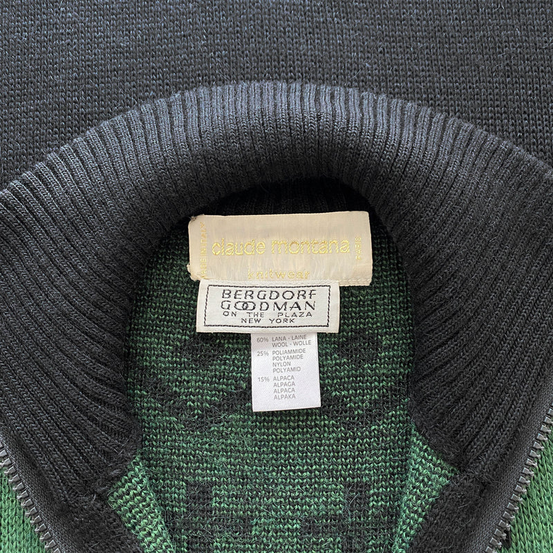 Claude Montana Fall 1986 Knit Mini Dress